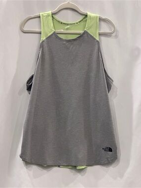 The North Face Gray and Lime Women's Tank Top